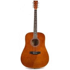 Resim Sx SD104GBR Akustik Gitar (Parlak Kahverengi) 