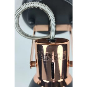 Resim PremiumPort Ayarlanabilir Siyah Tekli Tavan Lambası, Modern ve Şık Tasarım 