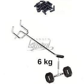 Resim Delikli Pano Kancası Koruma Kauçuklu 10 Cm Ekstra Güçlü Raf Askısı 2.5 Cm Dip 55 Adet Krom 