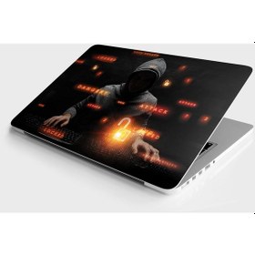Resim Laptop Sticker Bilgisayar Notebook Pc Kaplama Etiketi Attack 