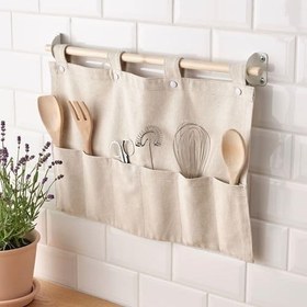 Resim IKEA Bölmeli Düzenleyici, Natürel Pamuk,Natürel Asılabilir Düzenleyici Mutfak Düzenleyici 
