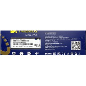 Resim TwinMOS 512GB M.2 2280 SATA3 SSD 580MB Okuma 550MB Yazma Hızlı Dayanıklı Sistem Yükseltme 