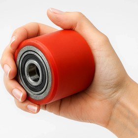 Resim 70X60X20 mm Transpalet Tekeri Rpr Rulmanlı Bilyalı Kırmızı Tekerlek Palet Taşıma Arabası Tekeri 