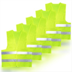 Resim Gcp Like Yansıtıcı Güvenlik Yeleği, Uyarı Yelekleri, Araba Güvenlik Yeleği Floresan Yeşil Motosikletler Için Yüksek Görünürlük Araba Sürücüleri (Yurt Dışından) 