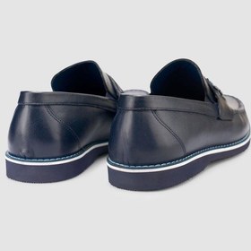 Resim Cabani Miramar %100 Hakiki Deri Lacivert Erkek Loafer 