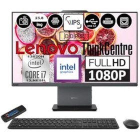 Resim Lenovo Thinkcentre Neo 24 50A Gen5 Intel Core I7 13620H 64GB Ddr5 256GB SSD Freedos Intel® UHD Graphics 23.8" Fhd All In One Bilgisayar 12SC000KTRF11 + Zetta Flash Bellek 