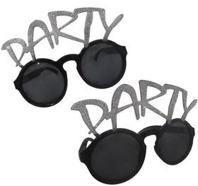 Resim Nessiworld Gümüş Simli Party Yazılı Parti Gözlüğü Show 15x7 cm 