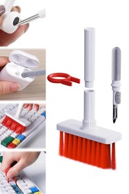 Resim Buffer ® 3 Adet Çok Amaçlı Kırmızı Hassas Fırça Başlıklı Bilgisayar Laptop Temizleme Fırçası 