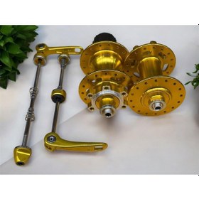 Resim Forte Gt Xbyc 680 Bisiklet Hub Sesli Ön Arka Kaset Göbek Seti 32 Delik 6 Vida Qr Mandal Gold 