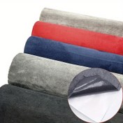 Resim 20cm*28cm/7.87in*11.02in Premium Sentetik Kadife Çıkartma Kendinden Yapışkanlı Sahte Deri Araba İç Mekan Dönüşümü Kapak Paneli İş Masası DIY 
