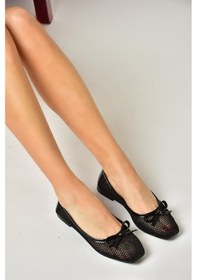 Resim Fox Shoess476350115 Siyah File Kadın Babet Siyah 