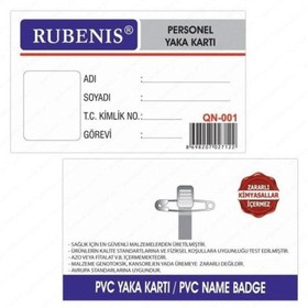 Resim Rubenis 50' Li Personel Yaka Kartı (1-QN-001) 