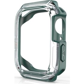 Resim iOS Uyumlu Watch Serisi 9/8/7 45mm Şeffaf İki Renkli Koruyucu Kılıfı 