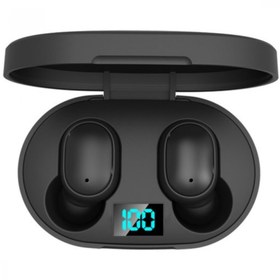 Resim OWWOTECH E6s True Kablosuz Kulaklık Dijital Göstergeli Bluetooth Kulaklık 5.0v-siyah Renk 