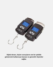 Resim Dijital El Kantarı 50 Kg Taşıma Kapasiteli, Taşınabilir Hassas Tartı Renkli 