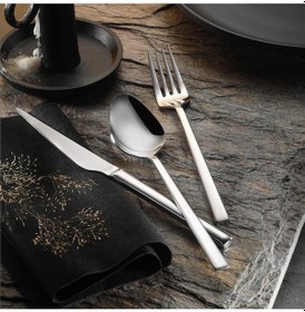 Resim Arsel Alize Sade 89 Parça 12 Kişilik Çatal Kaşık Bıçak Servis Takımlı Tam Set Altın 