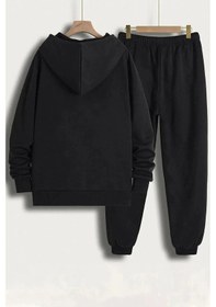 Resim Unisex Eşofman Takımı Balance Baskılı Siyah5 