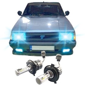 Resim Fardoktoru H4 Buz Mavi Led Xenon Ampul Tofaş Şahin Doğan Kartal Tempra Tipo 