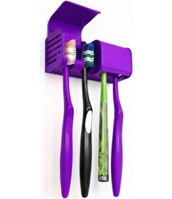 Resim Mor Kendinden Yapışkanlı Hijyenik Diş Fırçası Asacağı Askılığı Askılık Diş Fırçalık Banyo Organizer 