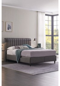 Resim Yataş Bedding Lento Tek Kişik Baza - Somni Başlık 90x190 Siyah 2'li Set 