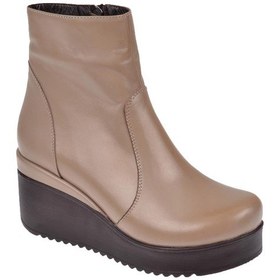 Resim Pullman Hakiki Deri Dolgu Taban Kadın Bot Ayk-300 Vizon-Vizon 