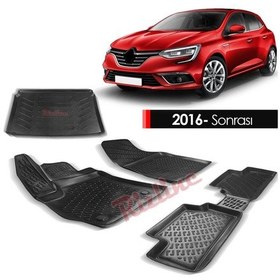 Resim Renault Megane 4 Hb Paspas Bagaj Havuzu 3D Rizline Set 2016- 