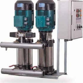 Resim Ulusu 2xUPY 12/6 Düşey Milli Kademeli Çift Pompalı Hidrofor 2x3 Hp 380 Volt 