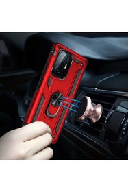 Resim Coverzone Galaxy A13 Kılıf Shockproof Yüzük Tutuculu Vega Lacivert 