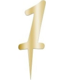 Resim Gold Aynalı Pleksi 1 Rakamı 