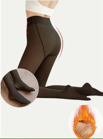 Resim Brg Clothing Kadın Termal İçi Yünlü İthal Tayt Çorap - 500 Siyah 