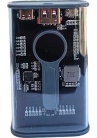 Resim 22.5W PD Hizli 10000 mAh Digital Şeffaf Tasarimli Powerbank 