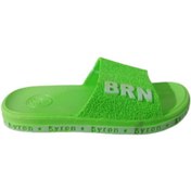 Resim BRN B051-10 Unisex Çocuk Fıstık Yeşili Kaymaz Taban Deniz Plaj Günlük Yürüyüş Terlik 