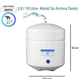 Resim Sulook 8 L Metal Tank 2.2 Galon Su Arıtma Tankı 