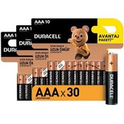 Resim Duracell Alkalin 30'lu Paket AAA İnce Kalem Pil Duracell