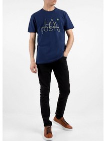 Resim Layyagosta Erkek Sıfır Yaka T-Shirt-İndigo (504689149) İndigo 