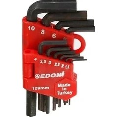 Resim Çerçici Eltos Edoni 120 mm 10 Parça Alyan Seti Siyah 