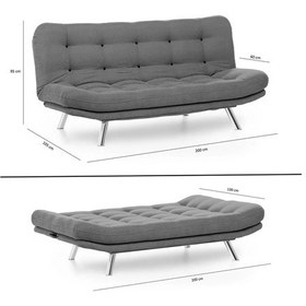 Resim Pafu Misa Üçlü Kanepe - Gri 