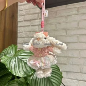 Resim Silver1 Sevimli Renkli Ip Peluş Ayı Kolye El Yapımı Oyuncaklar Küçük Bebek Çanta Çekicilik Sevimli Bebek Cep Telefonu Çekicilik (Yurt Dışından) 