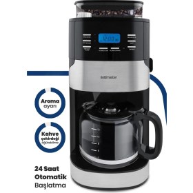 Resim Goldmaster Proexpert Öğütücülü Otomatik Filtre Kahve Makinesi 