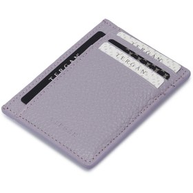 Resim Lila Deri Unisex Kredi Kartlık - S1KK00001676-P5M 
