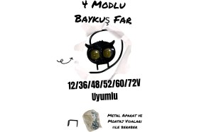 Resim Bisiklet Dünyam Baykuş Far Scooter, E-Bike ve Atv (12/36/48/52/60/72V) Uyumlu [1ADET] 
