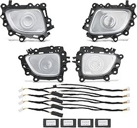 Resim Gearwell LED Tweeter Kapak Işığı, GLE GLS Sınıfı W167 X167 2020 ve Sonrası ile Uyumlu, 64 Renkli Ortam Aydınlatması Hoparlör Kaplama Değişimi 