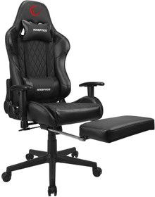 Resim Rampage Kl-r71 Empire Ayak Dayama Yerli Siyah/silver Gaming Oyuncu Koltuğu 