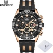 Resim Hanyang Rgbb Navıforce Lüks Saatler Erkekler Için Moda Silikon Kayış Askeri Su Geçirmez Spor Kronograf Kuvars Kol Saati Saat Tarih ile (Yurt Dışından) 
