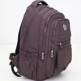 Resim Kapaklı Beş Gözlü Geniş Sırt Çantası Peluş Hediyeli, Konforlu Askılı, Günlük Kullanıma Uygun Kahverengi 