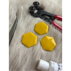 Resim Karsan Mozaik Sarı Altıgen Sanatsal Mozaik 48X48MM (100GR) 