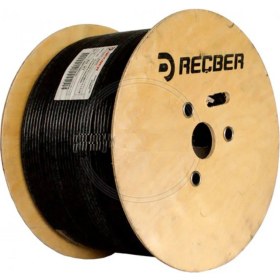 Resim Reçber Cat6 U/utp 23AWG Pe Siyah Dış Ortam Kablo REÇ-506025 - 500M 
