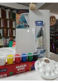 Resim Akrilik Başlangıç Seti Şövale+tuval+fırça Seti+boya+palet 5li Stoklara Göre Markalarda Fark Olabilir 0 
