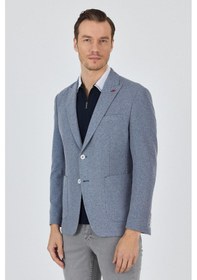 Resim İmza Düz Örme Pamuklu 6 Drop Slim Fit Ceket 1002250114 Indıgo 