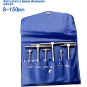 Resim Xiyyadms 8-150mm Genişlik Ayarı, Geri Çekilebilir Tasarım, Daire Delik Ölçümü İçin Dayanıklı Plastik İç Çap Ölçer Takımı 6 Parça, Mavi, Kutusuz 